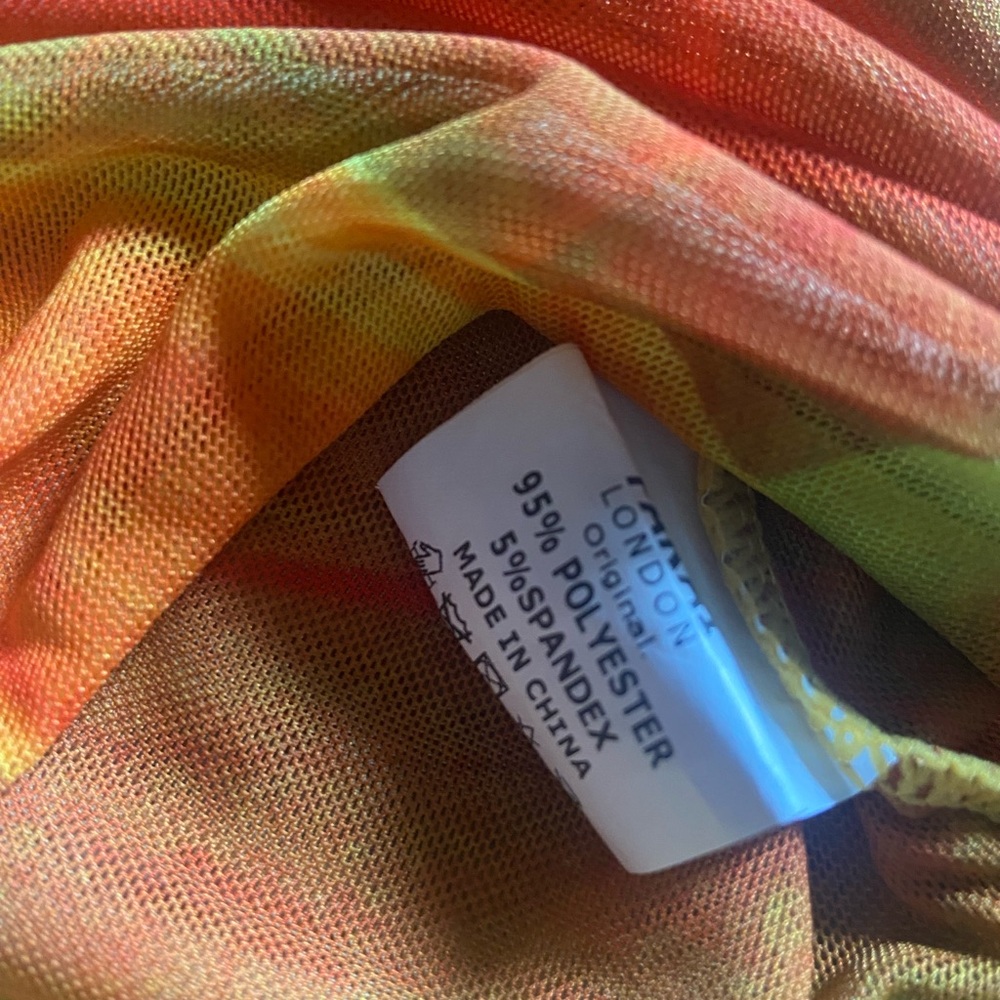 Farai London Orange and Yellow Swirl Bodysuit - Picture 6 of 6